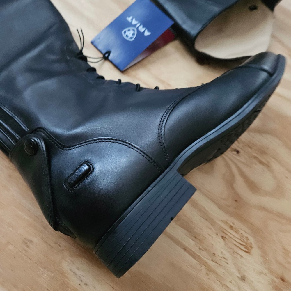 Ariat Kinsley Field Boots Black Leather Tall Riding Boots 10036000 Womens 11 XWM - Picture 4 of 8